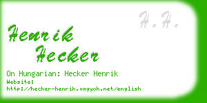 henrik hecker business card